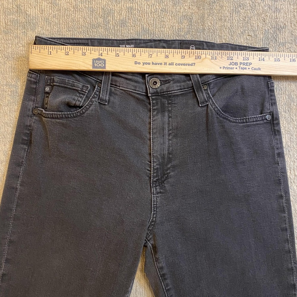 AG Adriano Goldschmied The Mari Jeans Womens 29 Charcoal High Rise Slim Straight - Picture 4 of 15